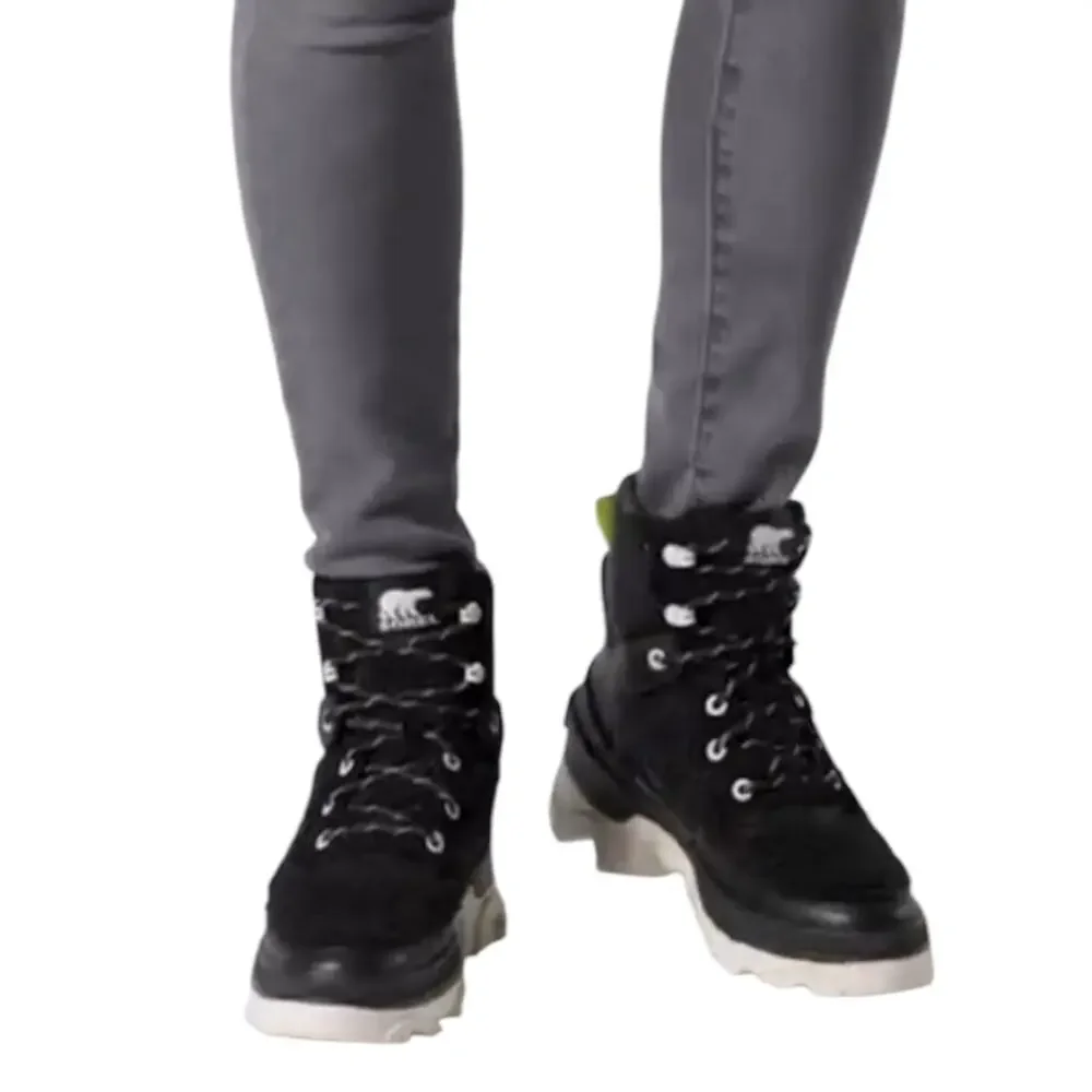 Sorel‎ Brex Cozy Lace Waterproof Boot - Black Sea Salt - Women's US Size 8.5 New